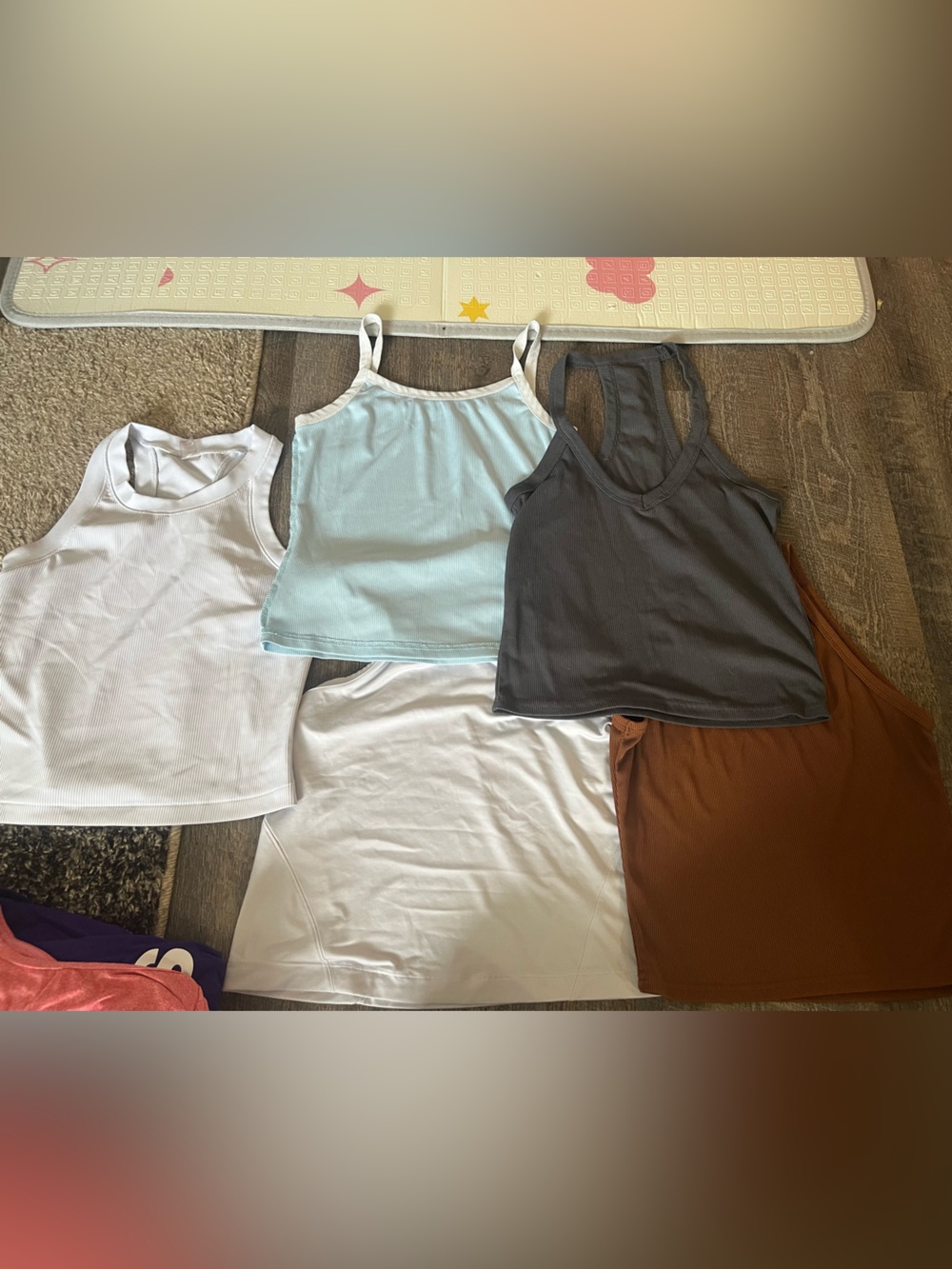 Women's Tank Top Bundle - White, Light Blue, Charcoal, Brown